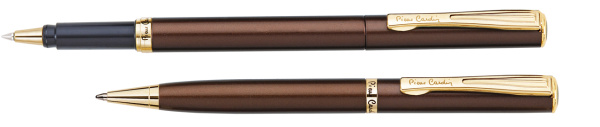 Набор Pierre Cardin PEN&PEN: ручка шариковая + роллер. Цвет - коричневый. Упаковка Е или E-1
