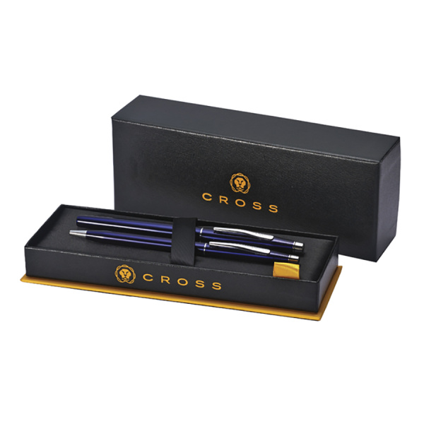 Набор подарочный Cross Classic Century - Black Lacquer, шариковая ручка + ручка-роллер
