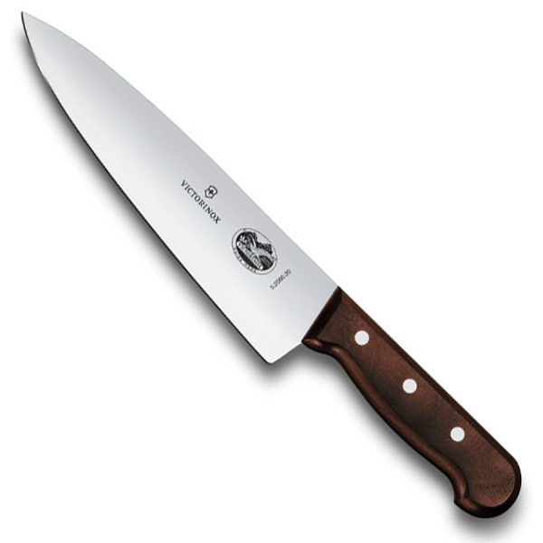 Нож Victorinox Rosewood разделочный, широкое лезвие 20 см, коричневый, в подарочной коробке