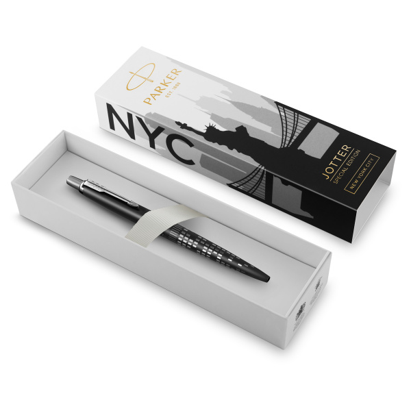 Ручка шариковая Parker "Jotter New York Black CT" черная, 1,0мм
