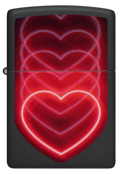 Зажигалка ZIPPO Hearts Design с покрытием Black Light 48593