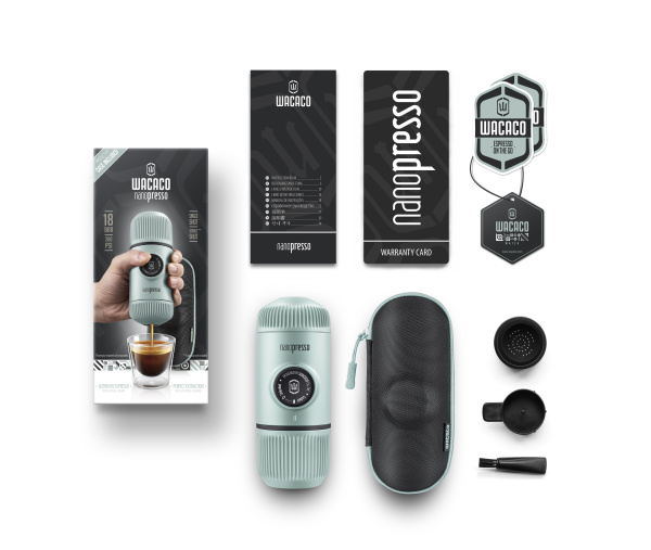 Портативная эспрессо машина Nanopresso Arctic Blue + Case