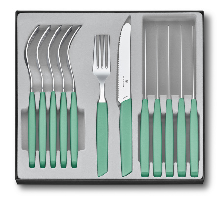 Набор из 12 столовых принадлежностей VICTORINOX Swiss Modern: 6 столовых ножей 6.9096.11W41.12