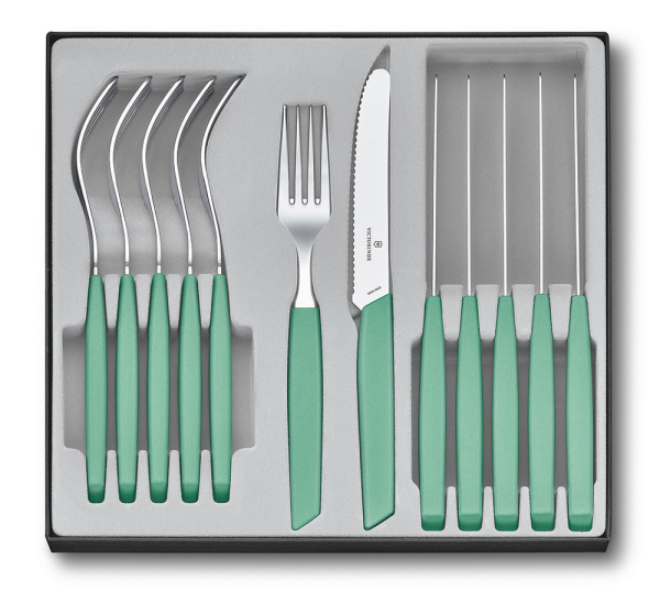 Набор из 12 столовых принадлежностей VICTORINOX Swiss Modern: 6 столовых ножей 6.9096.11W41.12