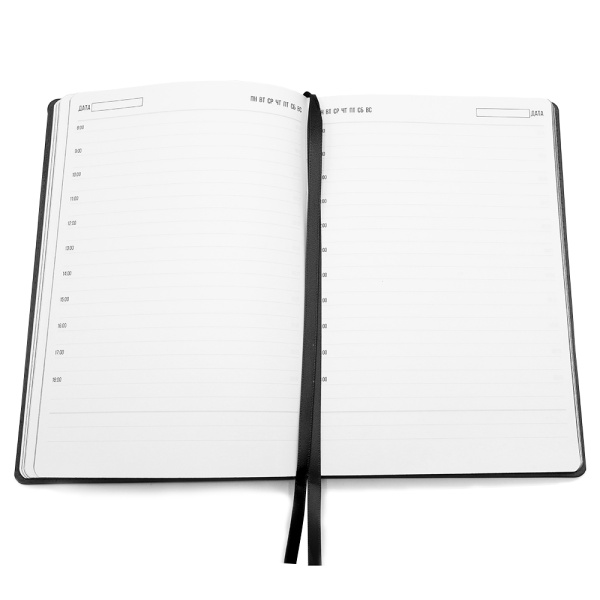 Ежедневник A5 недатированный Efemero в мягком переплёте, черный