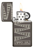 Зажигалка ZIPPO узкая в честь 65-летия с покрытием черный лед | Slim® 65th Anniversary Black Ice® 49709