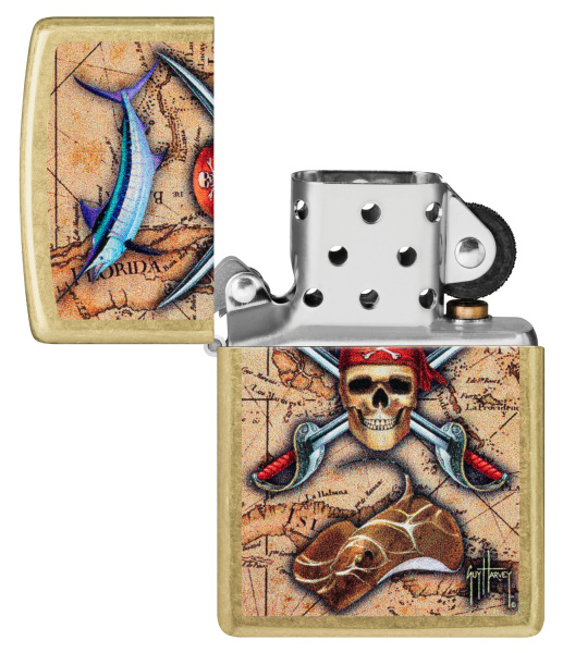 Зажигалка ZIPPO Guy Harvey с покрытием Street Brass 48966