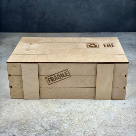 Подарочная коробка из фанеры Посылка (прямоугольная)