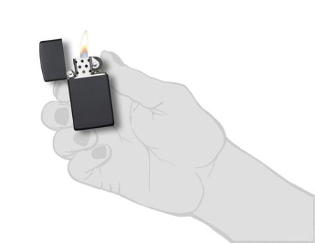 Зажигалка Zippo Slim / Black Matte