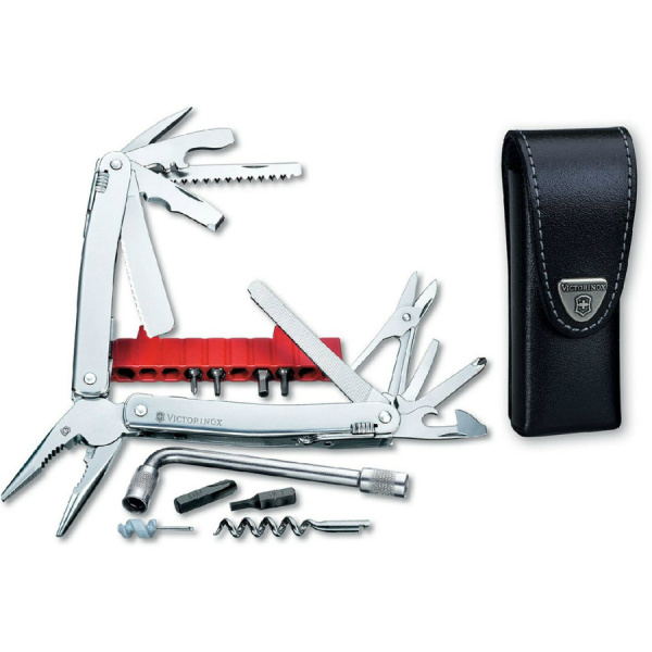 Мультитул VICTORINOX SwissTool Spirit XC Plus в кожаном чехле