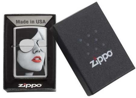 Зажигалка ZIPPO Gold Design с покрытием High Polish Chrome 28274