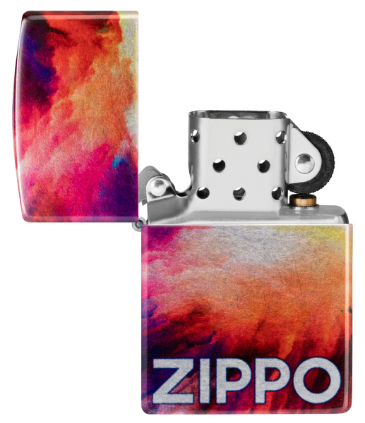 Зажигалка ZIPPO Tie Dye с покрытием 540 Tumbled Chrome 48982