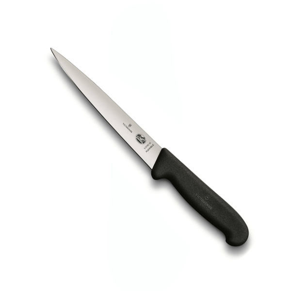 Нож Victorinox филейный, лезвие 18 см, черный
