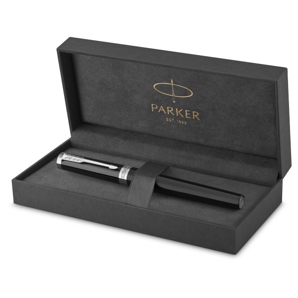 Ручка-роллер Parker "Ingenuity Black CT" черная