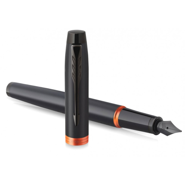Перьевая ручка Parker IM Vibrant Rings F315 Flame Orange PVD, M