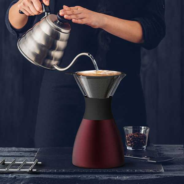 Кофеварка портативная Asobu Pour Over (1 литр), красная