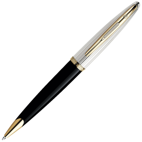 Ручка шариковая Waterman CARENE DE LUXE BLACK/SILVER