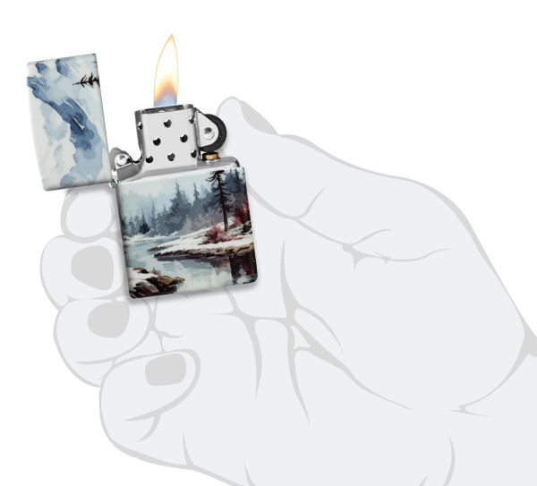 Зажигалка ZIPPO Frozen Valley с покрытием 540 Matte 46702