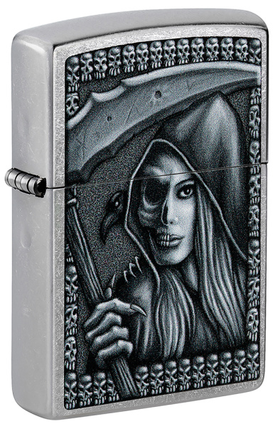 Зажигалка ZIPPO Grim Beauty с покрытием Street Chrome 46151