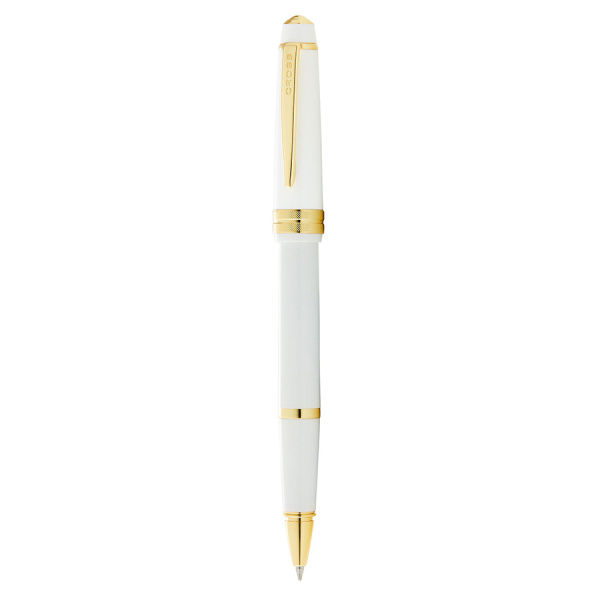 Ручка-роллер Cross Bailey - Light Polished White Resin and Gold Tone
