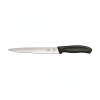 Нож Victorinox филейный, лезвие 20 см гибкое, черный, в картонном блистере