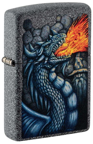 Зажигалка ZIPPO Fiery Dragon с покрытием Iron Stone 49776