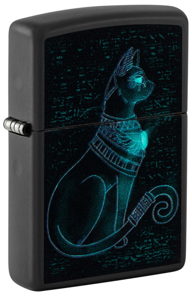 Зажигалка ZIPPO Spiritual Cat с покрытием Black Light 48582