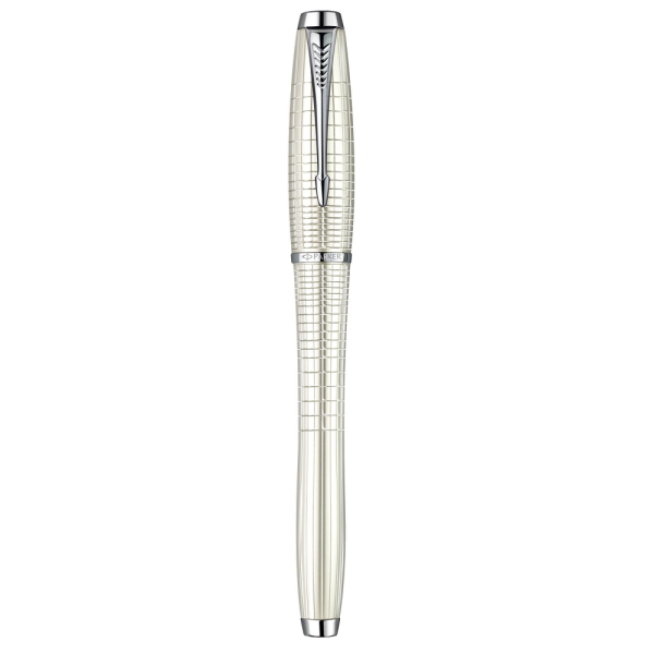 Ручка перьевая Parker Urban Premium F204, Pearl Metal Chiselled CT (Перо F)