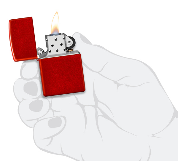 Зажигалка ZIPPO Classic с покрытием Metallic Red 49475