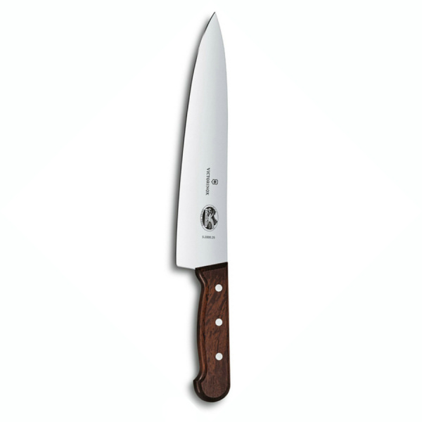 Нож Victorinox Rosewood разделочный, лезвие 25 см, коричневый, в подарочной коробке