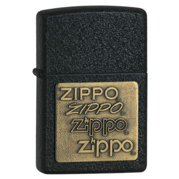 Зажигалка Zippo Brass Emblem / Black Crackle