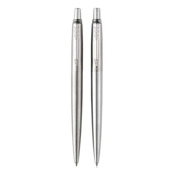 Подарочный набор Parker: Ручка шариковая + карандаш Parker Jotter Core - Stainless Steel GT