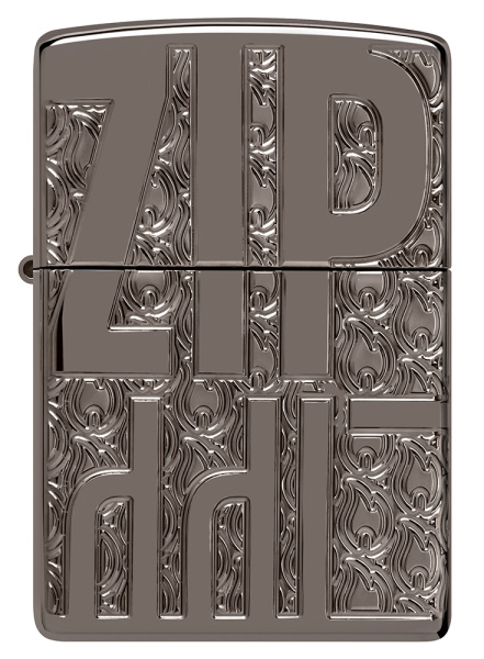 Зажигалка ZIPPO Reverse Carve с покрытием Black Ice® 46312