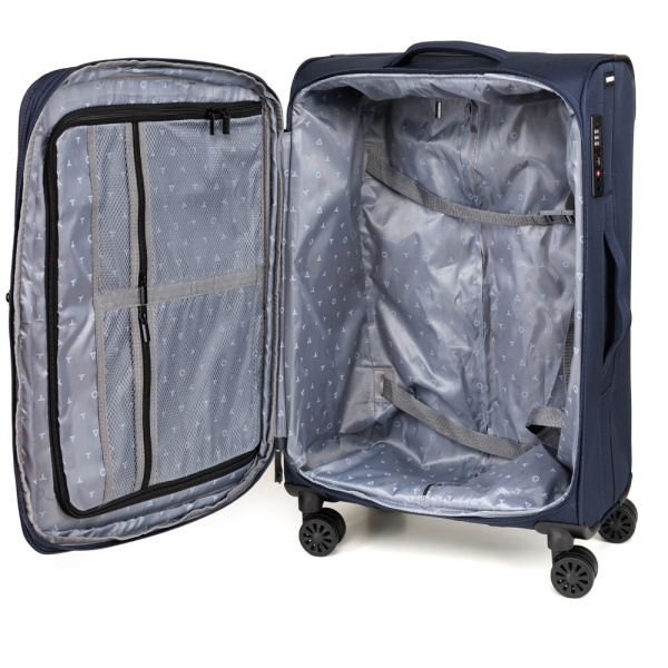 Чемодан TORBER Brosno T1901M-Blue