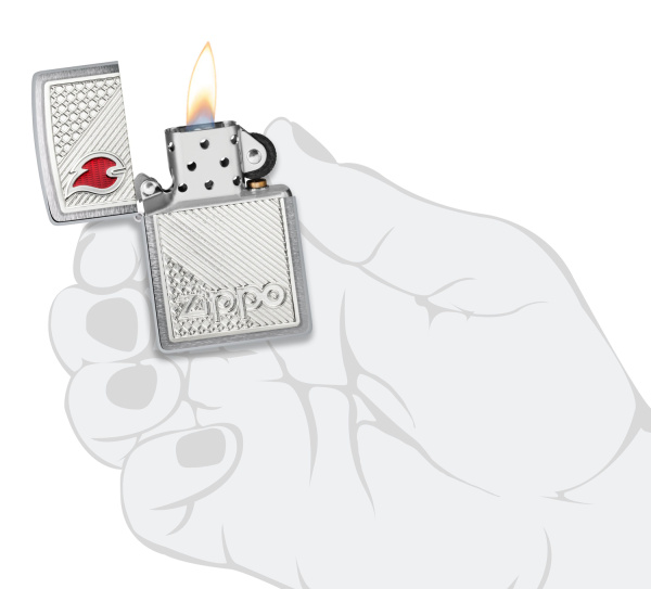 Зажигалка ZIPPO Classic с покрытием Brushed Chrome 48126