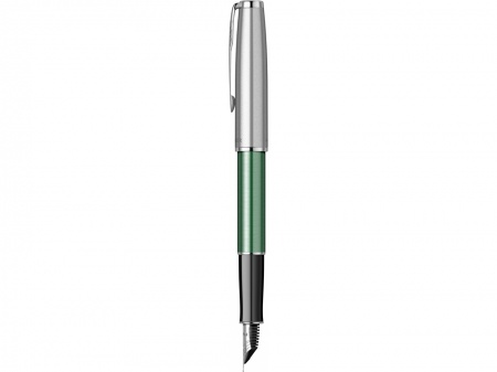 Ручка перьевая Parker "Sonnet Sand Blasted Metal&Green Lacquer"