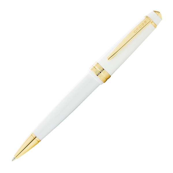 Шариковая ручка Cross Bailey - Light Polished White Resin and Gold Tone