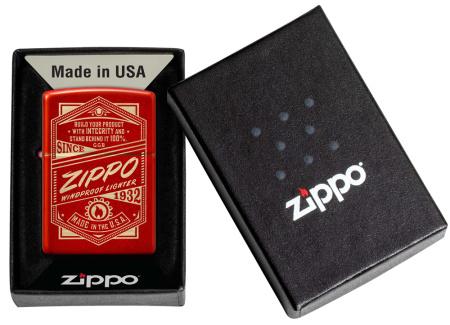 Зажигалка ZIPPO Classic с покрытием Metallic Red 48620