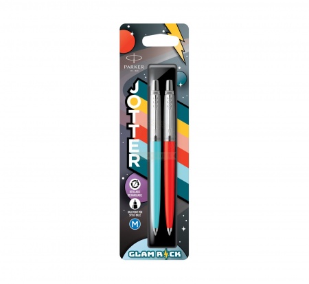 Набор ручек Parker Jotter Originals 70s Glam Rock Azure Blue/Vermilion M