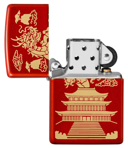 Зажигалка ZIPPO Eastern Design с покрытием Metallic Red 49517