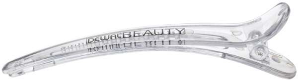 Зажимы для волос Dewal Beauty 5 шт/ уп.серые  прозрачные
