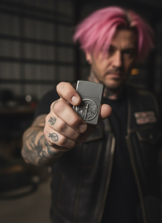 Зажигалка Zippo 207 Moth with Skull