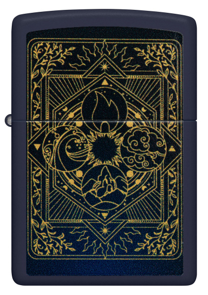 Зажигалка ZIPPO Elements Design с покрытием Navy Matte 48958
