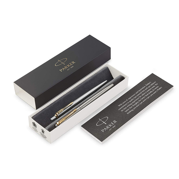Подарочный набор Parker: Ручка перьевая + ручка шариковая Parker Jotter Core - Stainless Steel GT