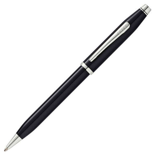 Ручка роллер Cross TOWNSEND-BLACK LACQUER RHODIUM PLATED