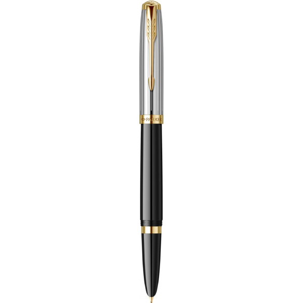 Ручка перьевая Parker 51 Premium, Black / Silver GT, F
