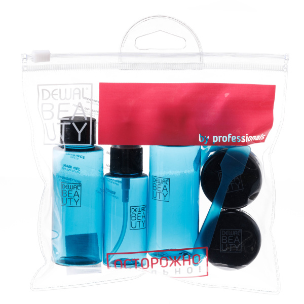 Дорожный набор баночек для путешествий Dewal Beauty DBTS5SG
