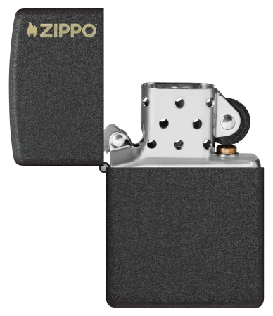 Зажигалка ZIPPO Logo с покрытием Black Crackle™ 236ZL