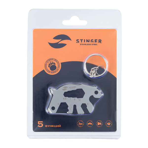 Мини-мультитул карманный Stinger BER028-SB