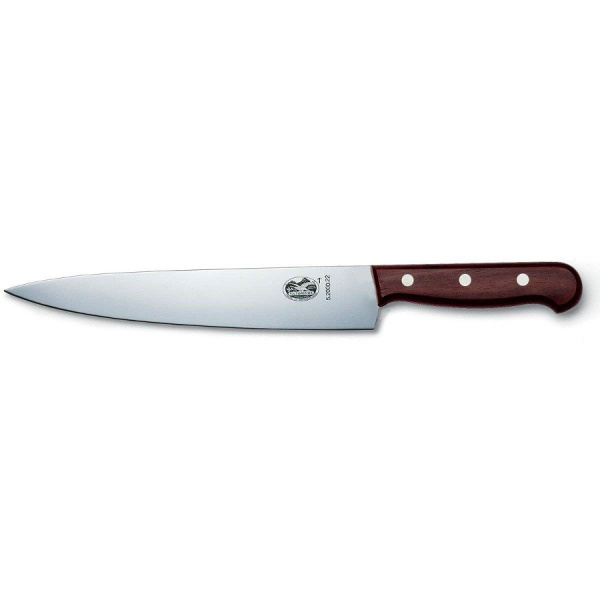 Нож Victorinox Rosewood разделочный, лезвие 22 см, коричневый, в подарочной коробке